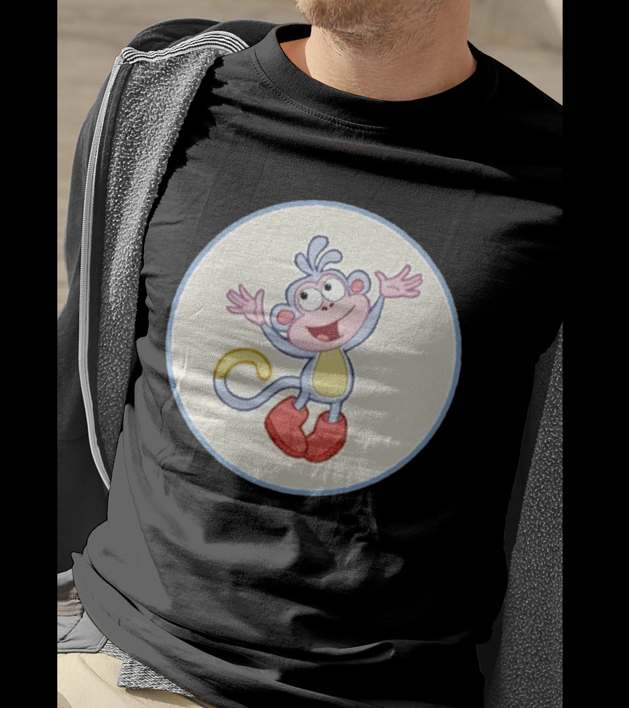 Boots The Monkey Character With Red Boots From Popular Children's Show T-Shirt