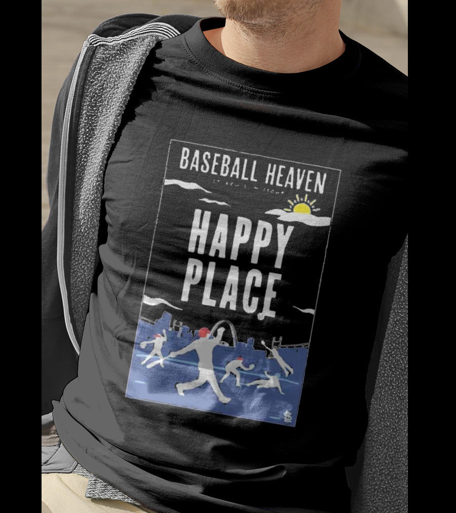Cardinals Baseball Heaven Happy Place T-Shirt