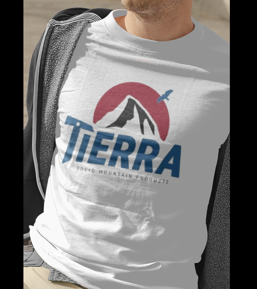 Tierra Solid Mountain Products Red Sun Blue Bird T-Shirt