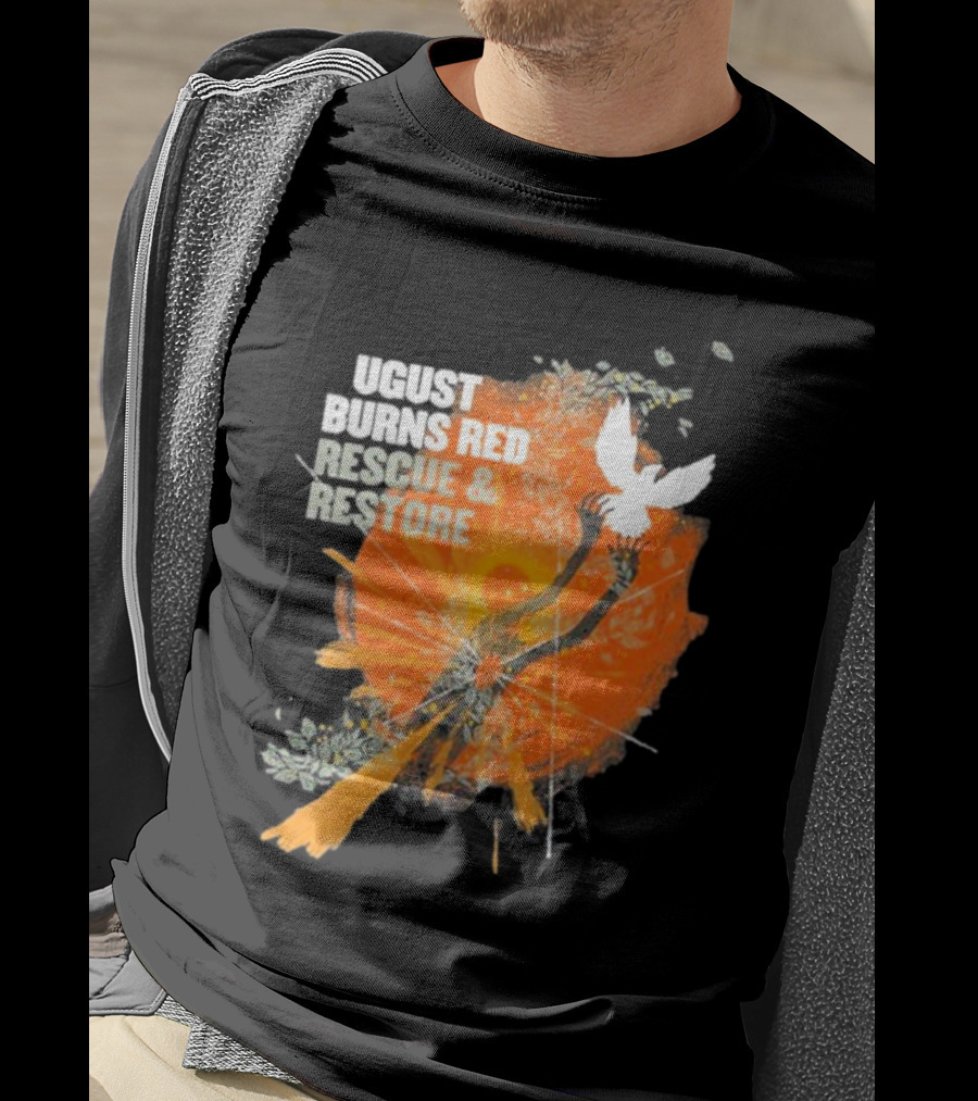 August Burns Red Rescue And Restore Album Uplifted Hands With Dove T-Shirt