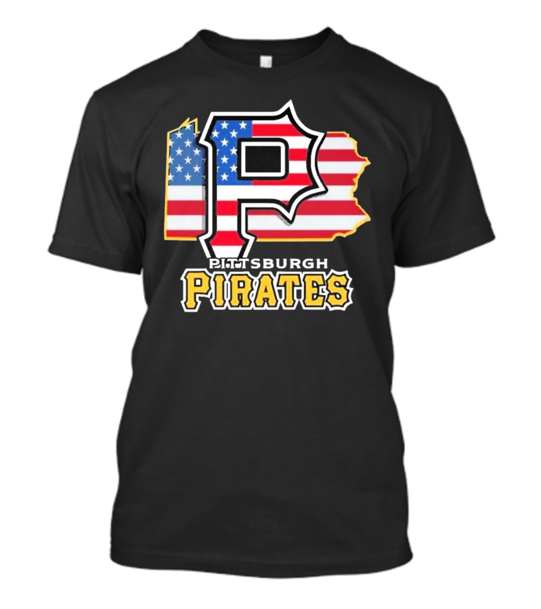 Pittsburgh Pirates American Flag Pennsylvania T-Shirt