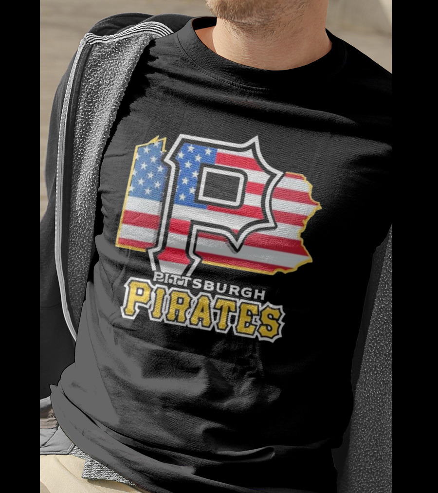 Pittsburgh Pirates American Flag Pennsylvania T-Shirt