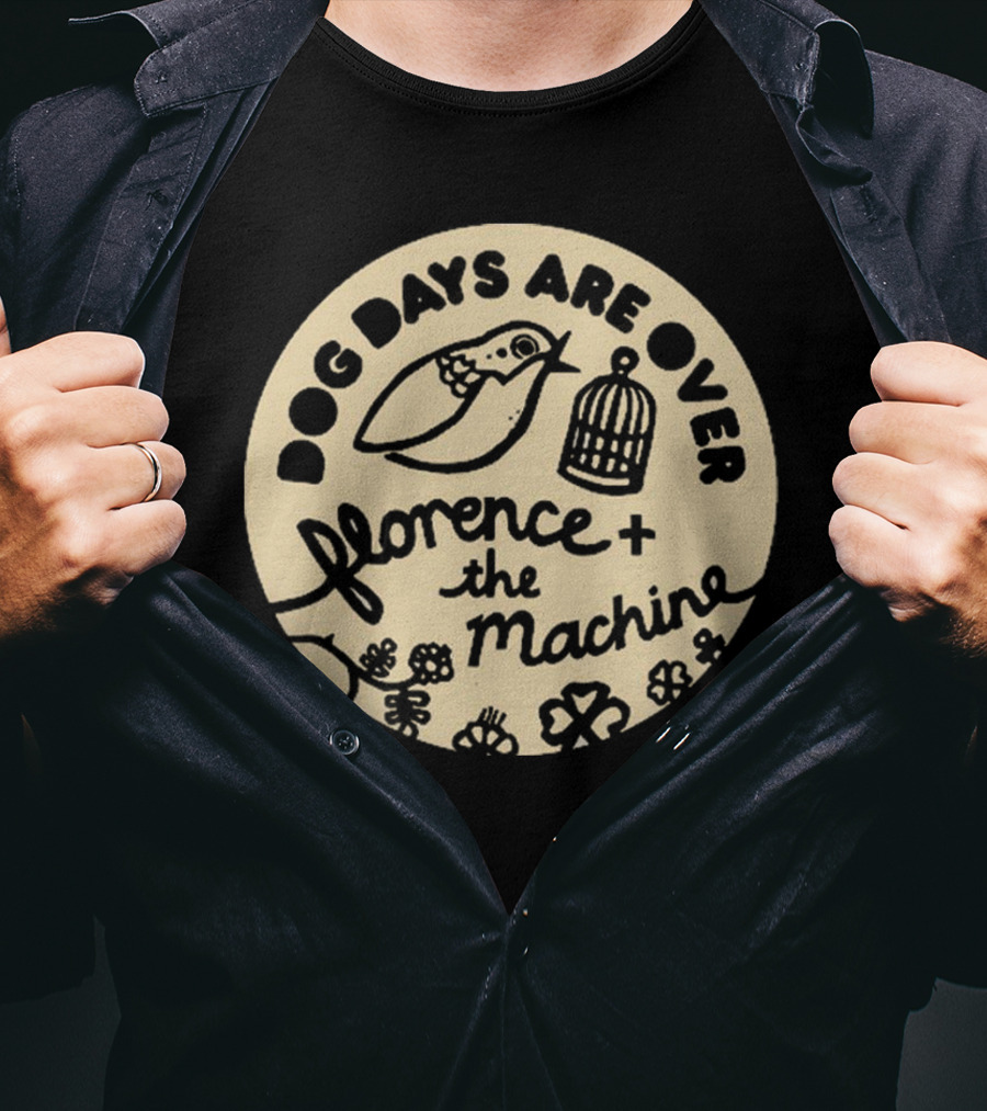 Dog Days Are Over Florence + The Machine Bird And Cage T-Shirt