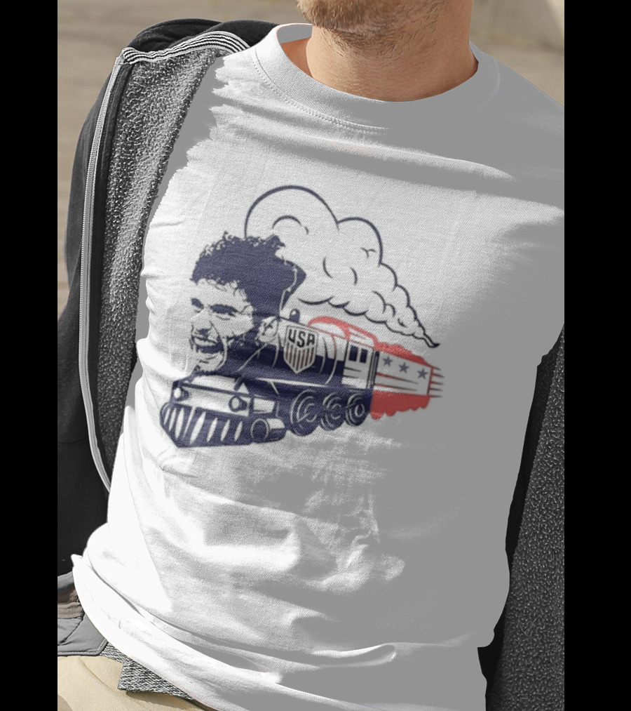 FC Dallas Pepi Train With US Soccer Emblem And Face On Locomotive T-Shirt