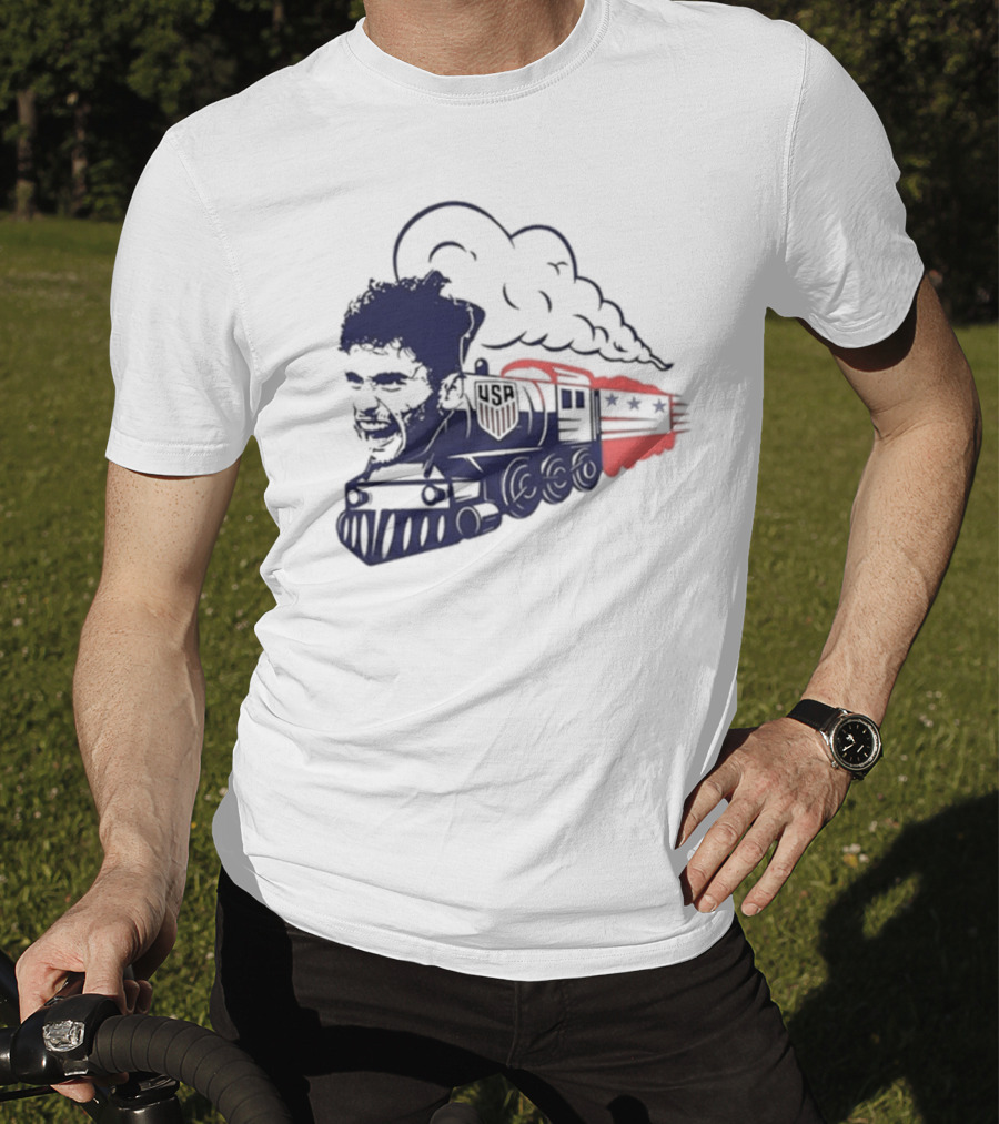 FC Dallas Pepi Train With US Soccer Emblem And Face On Locomotive T-Shirt