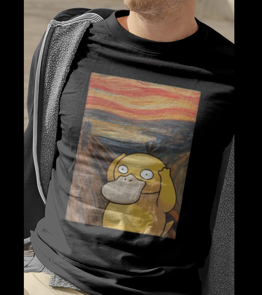 Psyduck Scream Parody Pokemon Art Mashup T-Shirt