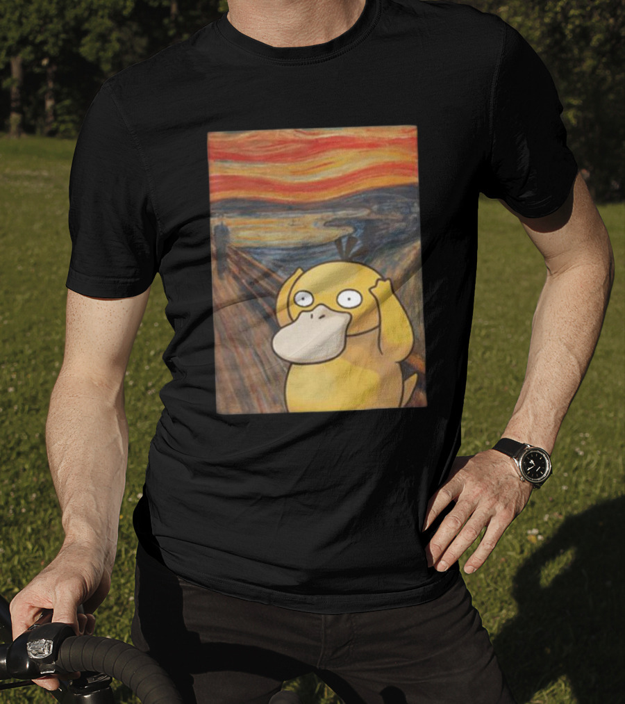 Psyduck Scream Parody Pokemon Art Mashup T-Shirt