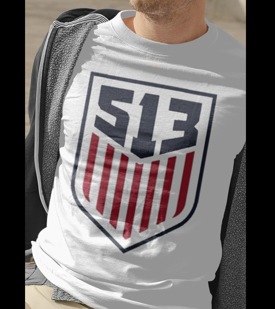 USMNT 513 National Team Emblem With Shield And Stripes T-Shirt