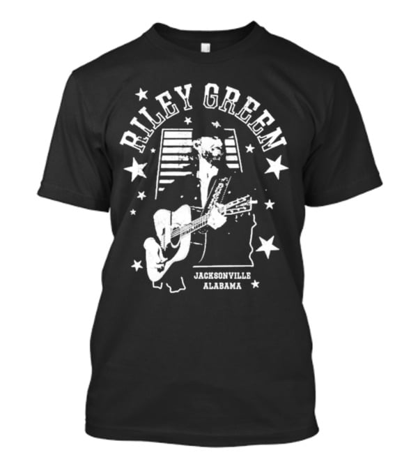 Riley Green Jacksonville Alabama Stars And Stripes Guitar T-Shirt