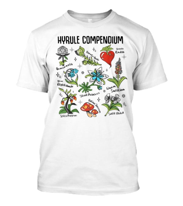 Hyrule Compendium Amaranth Blue Nightshade Hearty Radish Swift Violet T-Shirt