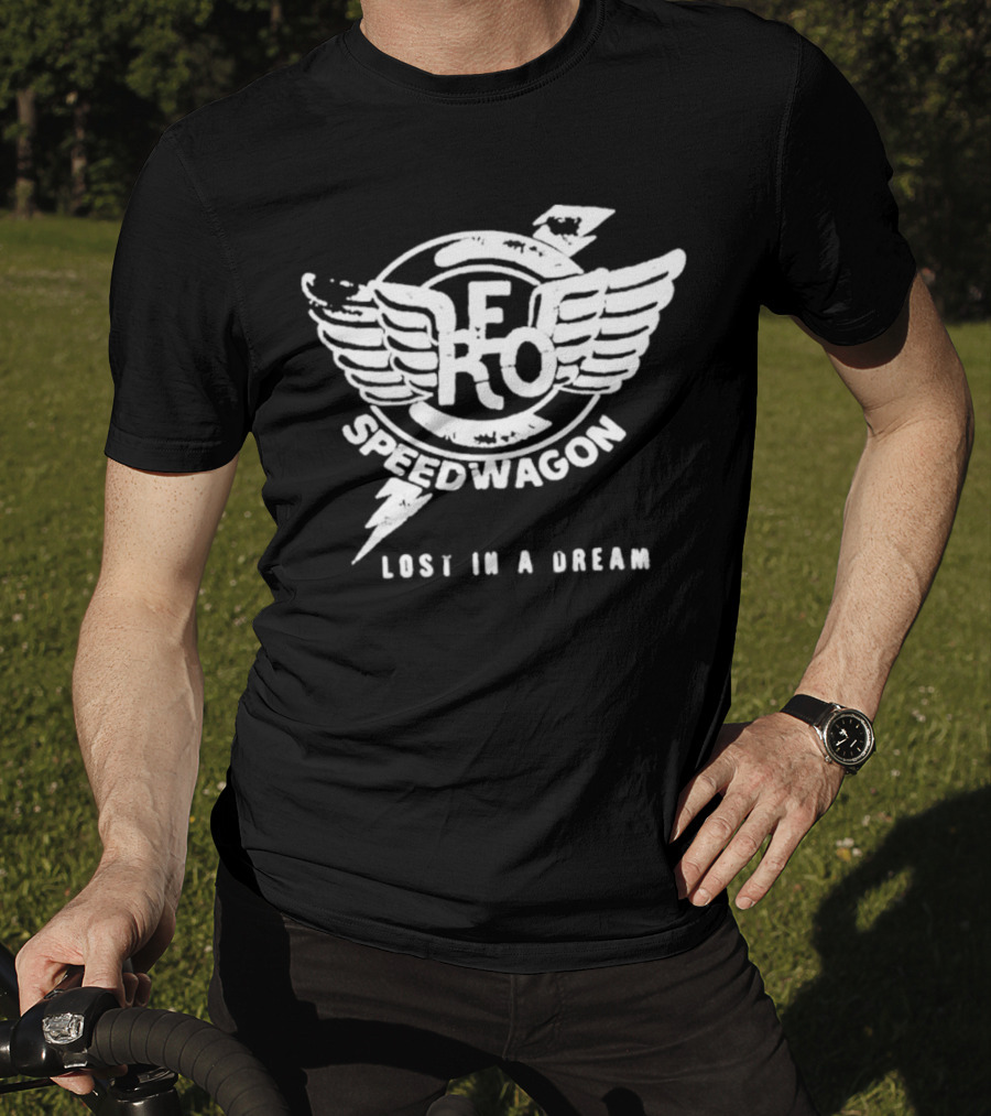 Reo Speedwagon Lost In A Dream Logo Wings And Lightning Bolt T-Shirt