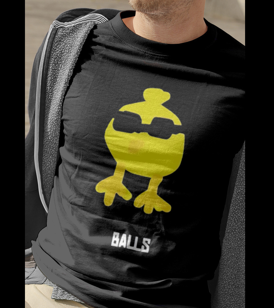 Minnow Chicken Balls Sunglasses Yellow Bird T-Shirt