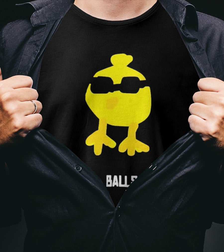Minnow Chicken Balls Sunglasses Yellow Bird T-Shirt