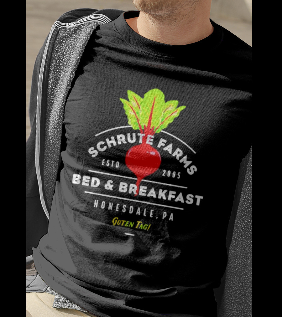 Schrute Farms Bed And Breakfast Honesdale PA Guten Tag ESTD 2005 T-Shirt