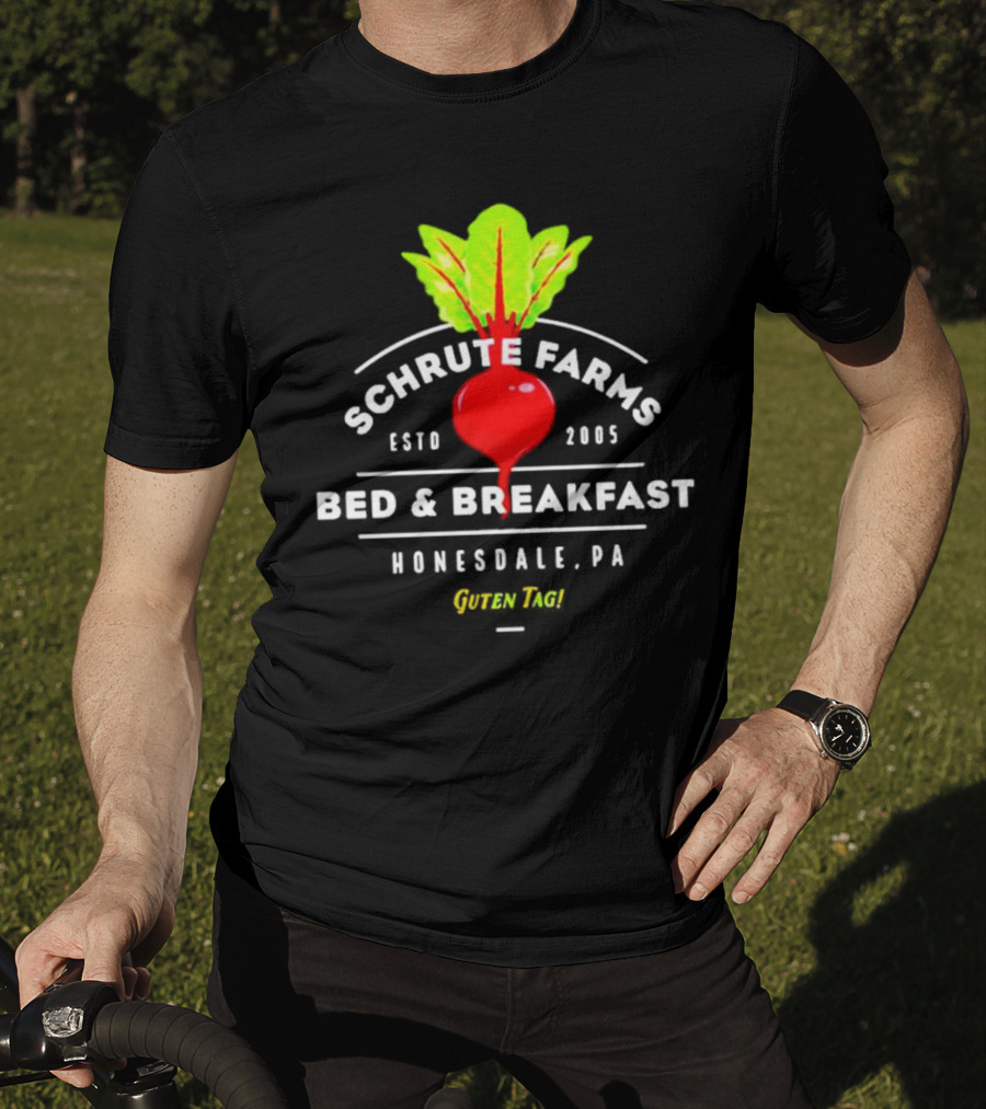 Schrute Farms Bed And Breakfast Honesdale PA Guten Tag ESTD 2005 T-Shirt