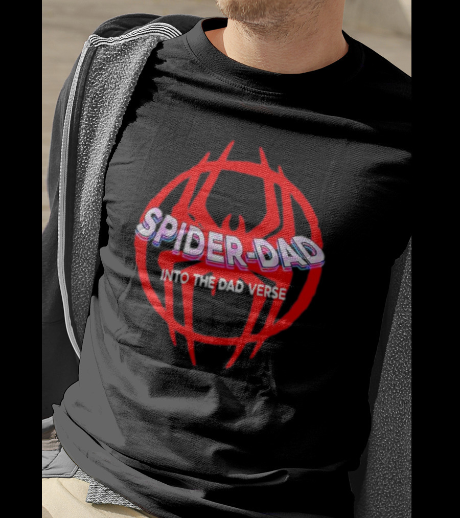 Spider Dad Into The Dadverse Red Spider T-Shirt