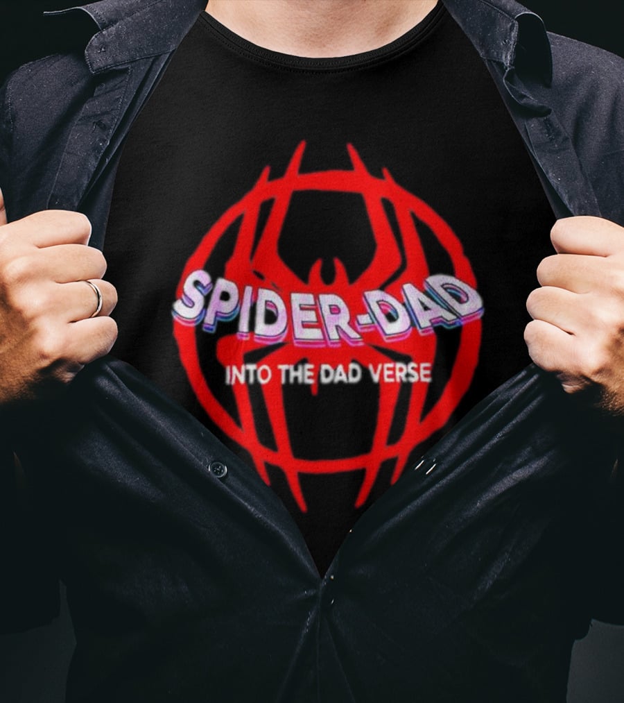 Spider Dad Into The Dadverse Red Spider T-Shirt