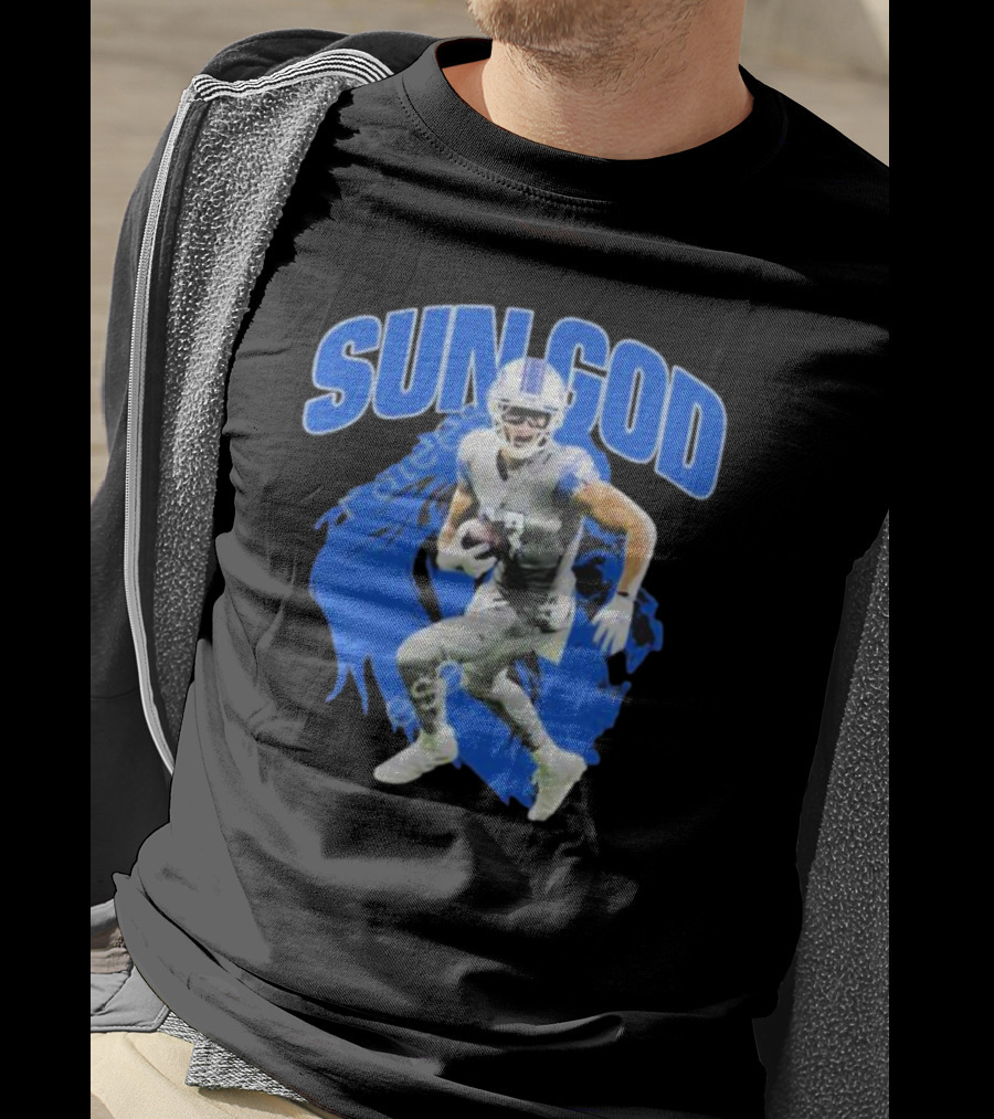 Detroit Lions Sun God Football Player T-Shirt