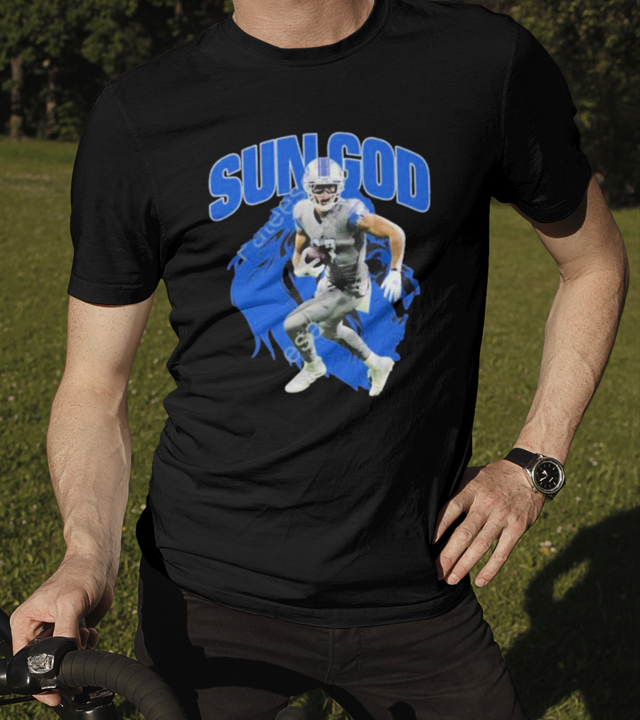 Detroit Lions Sun God Football Player T-Shirt