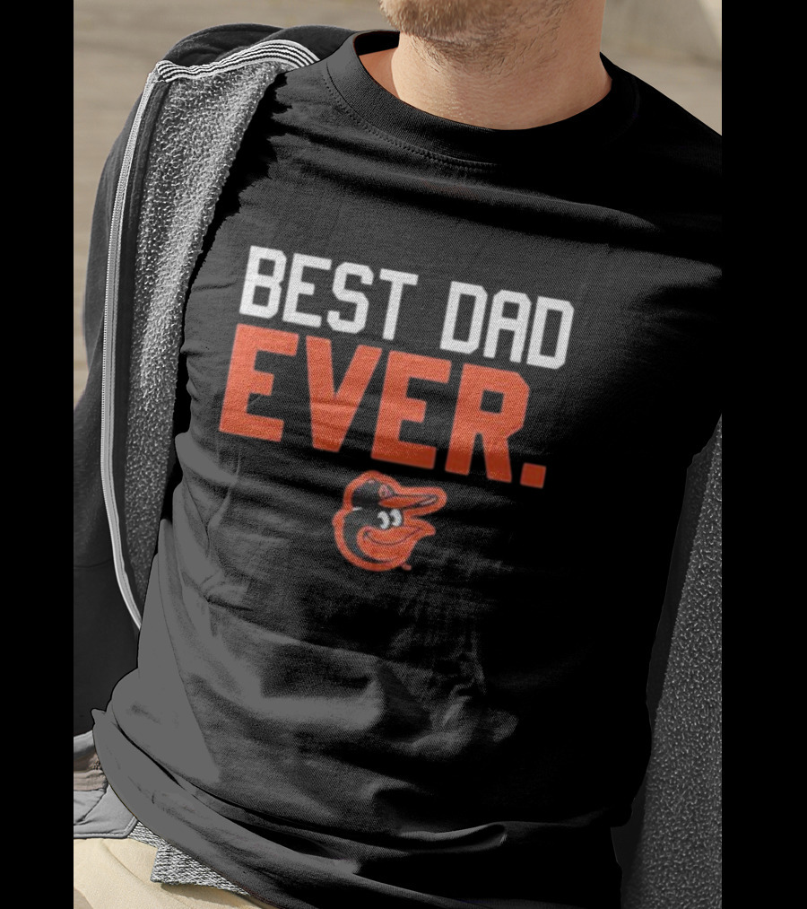 Baltimore Orioles Black Best Dad Ever T-Shirt
