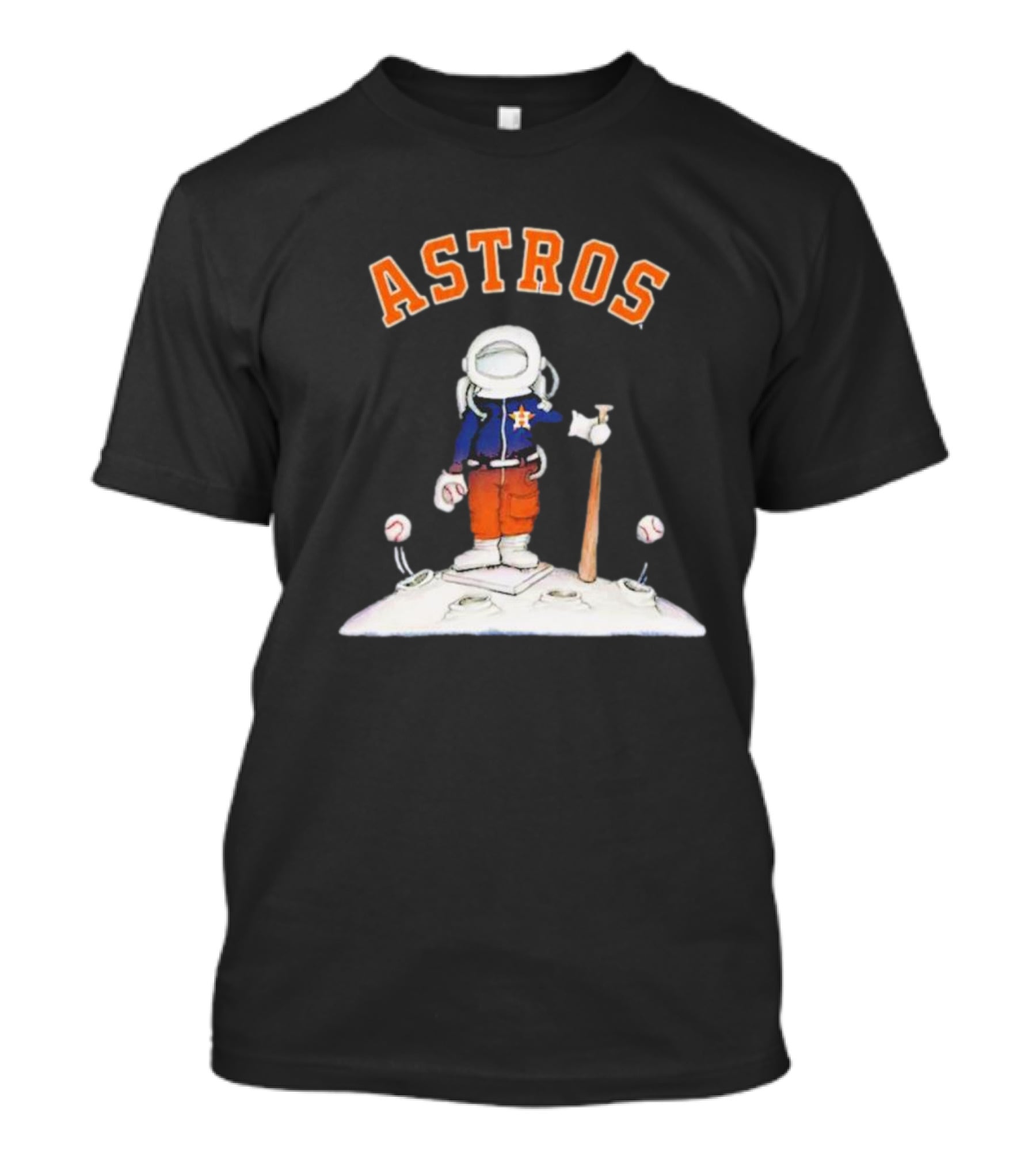 ASTROS Houston Astronaut Baseball Moon Landing T-Shirt