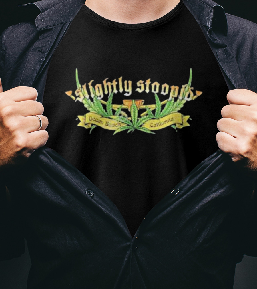 Slightly Stoopid Ocean Beach California Marijuana Crest T-Shirt
