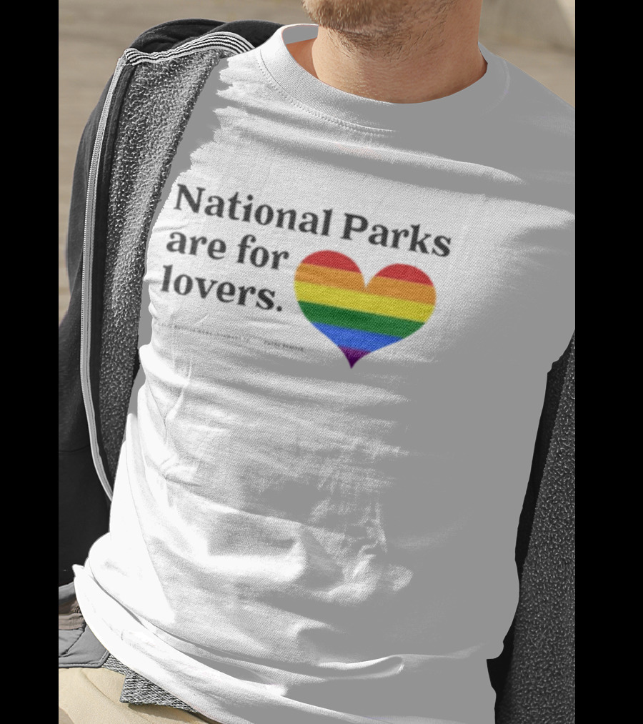 Parks Project National Parks Are For Lovers Rainbow Heart Pride T-Shirt