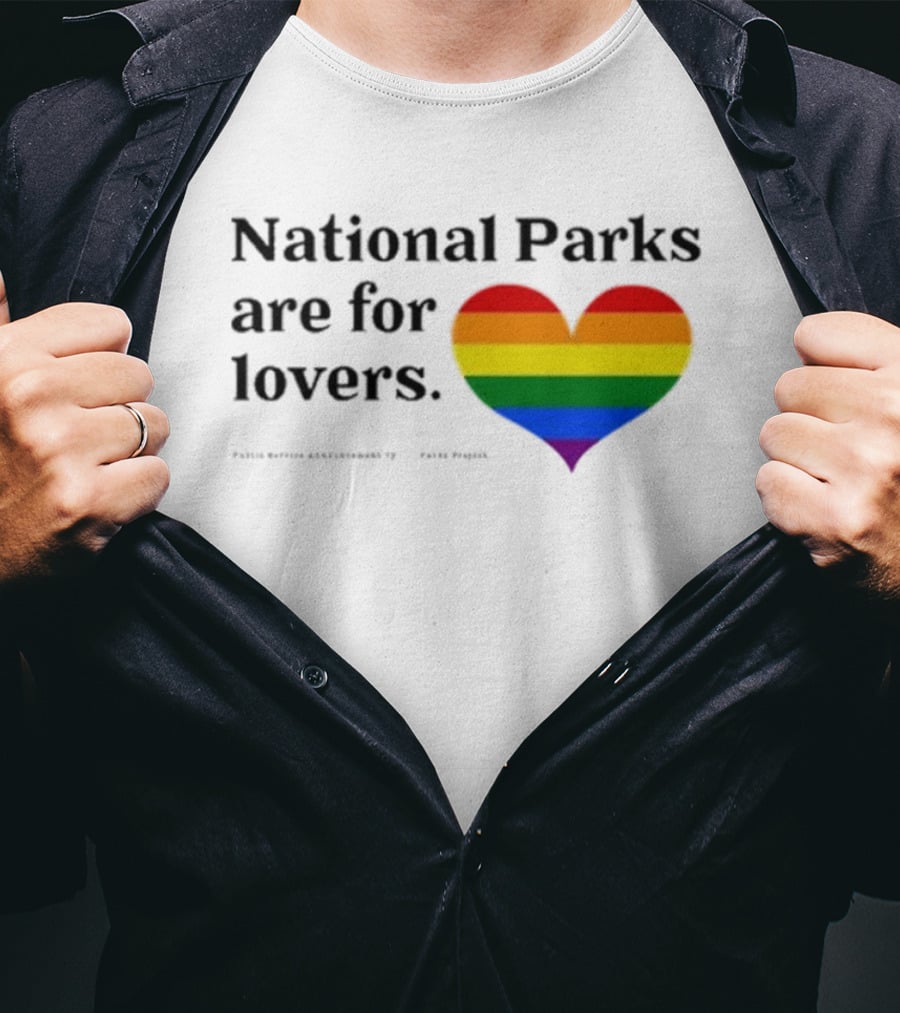Parks Project National Parks Are For Lovers Rainbow Heart Pride T-Shirt