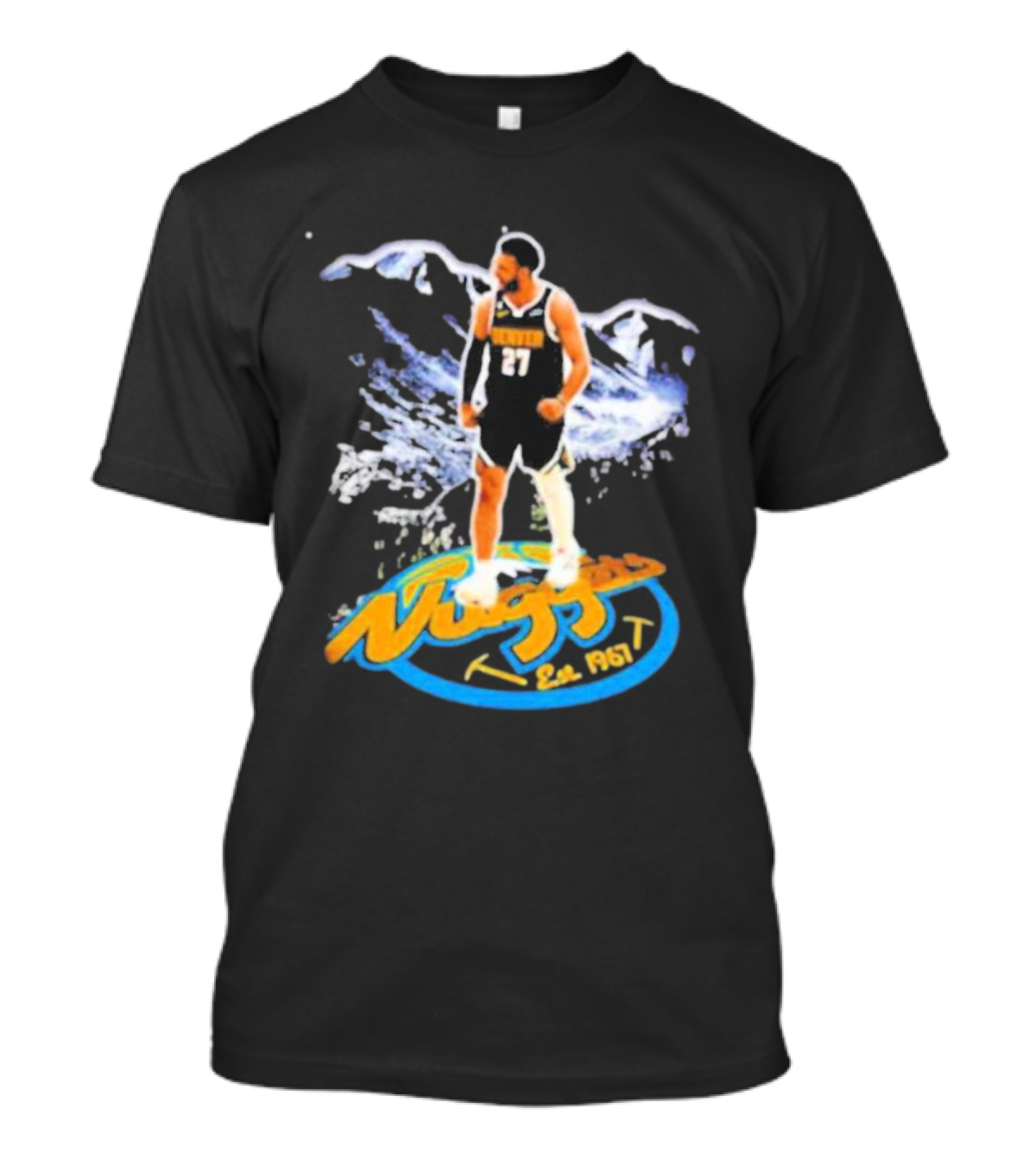 Jamal Murray Nuggets Est 1967 Basketball Player With Mountains T-Shirt