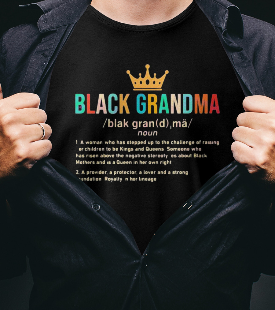 Juneteenth Family Black Grandma African American Queen Royalty Definition T-Shirt