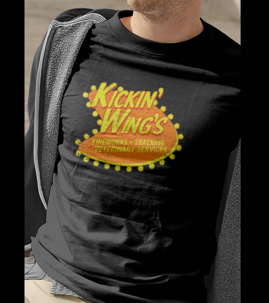 Kickin' Wing's Fireworks Tracking Veterinary Services Joe Dirt T-Shirt