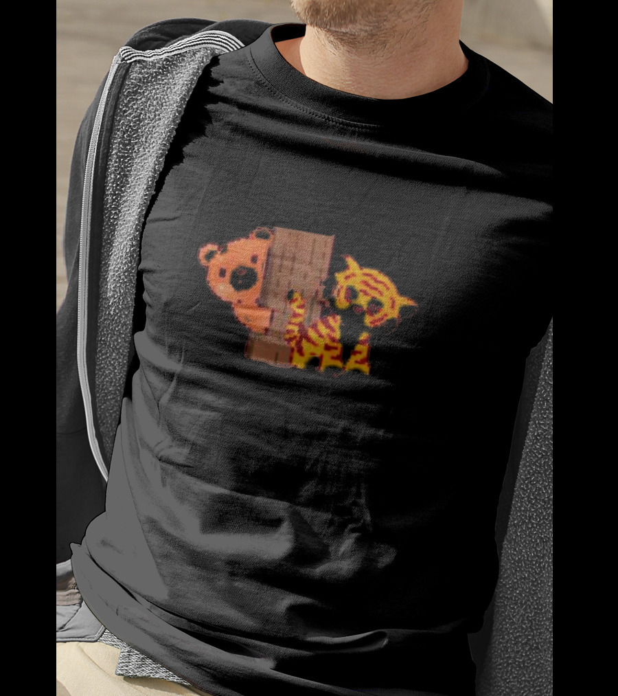 Team Identity Crisis Bear And Tiger Peek T-Shirt