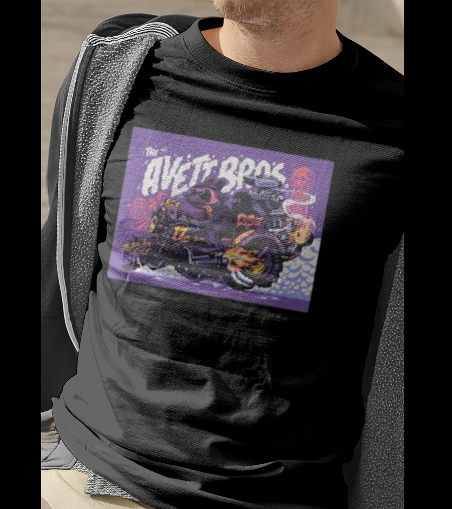 The Avett Bros Raccoon Motorcycle Racing 17 Rockets T-Shirt