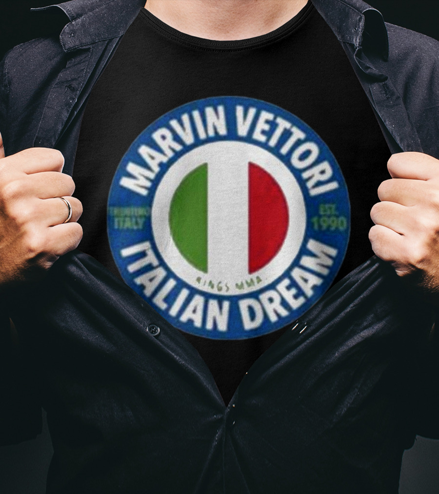 Marvin Vettori Italian Dream Treviso Italy Est. 1990 Rings MMA T-Shirt