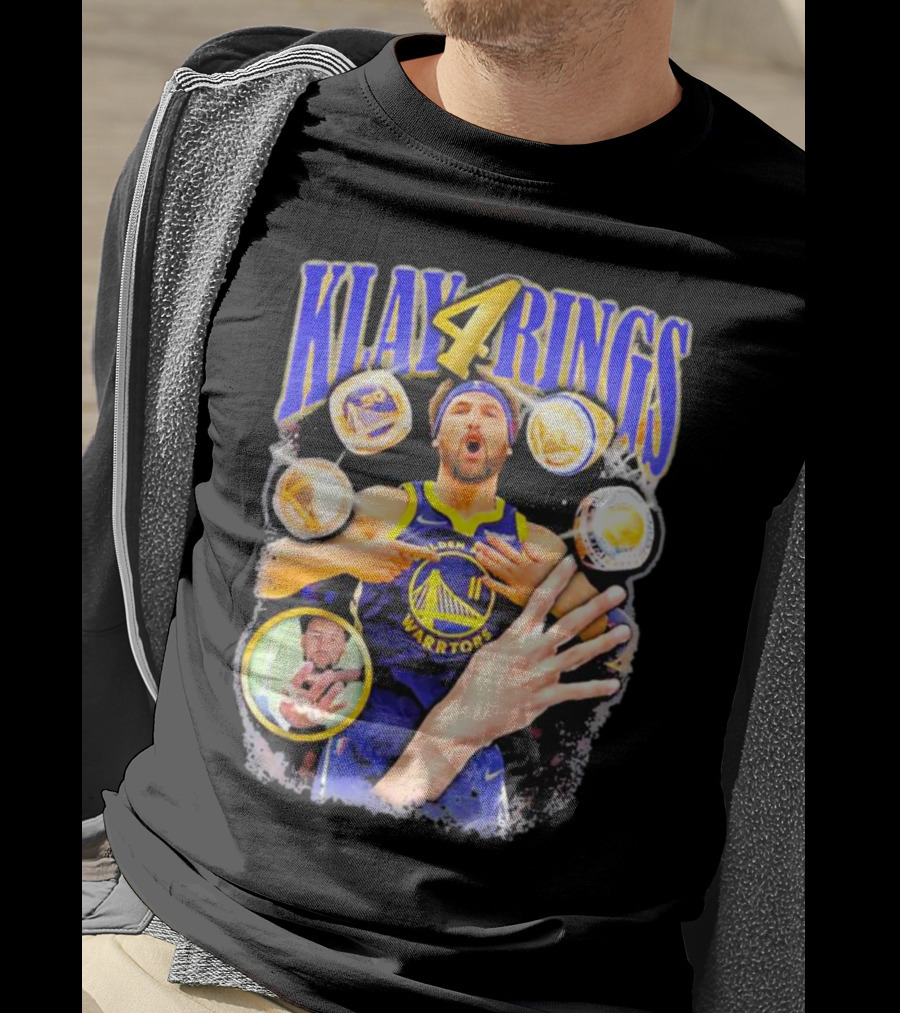 Klay 4 Rings Golden State Warriors Basketball T-Shirt