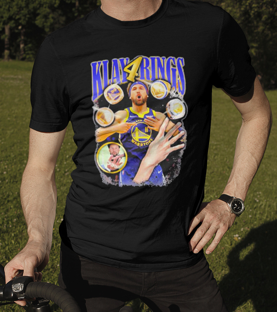 Klay 4 Rings Golden State Warriors Basketball T-Shirt