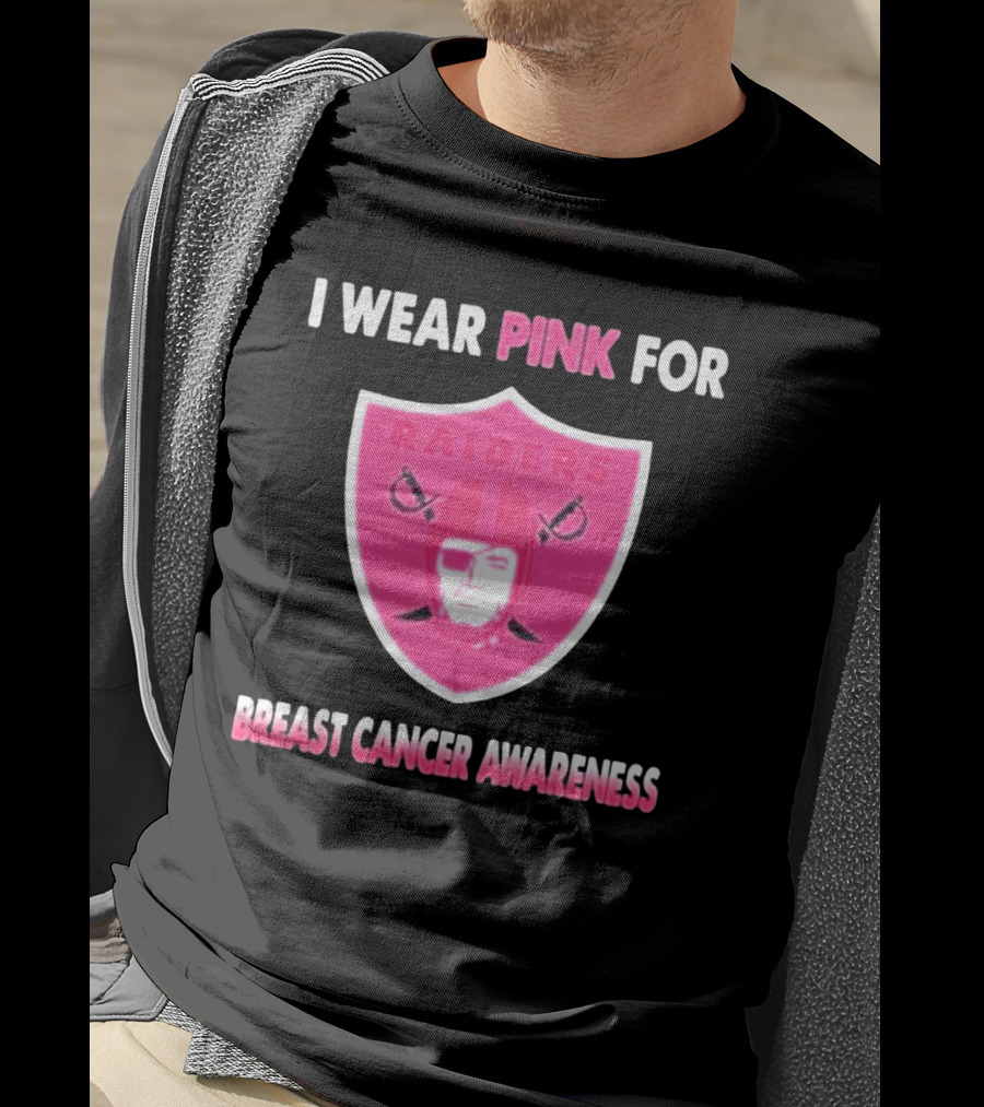 Las Vegas Raiders I Wear Pink For Breast Cancer Awareness T-Shirt