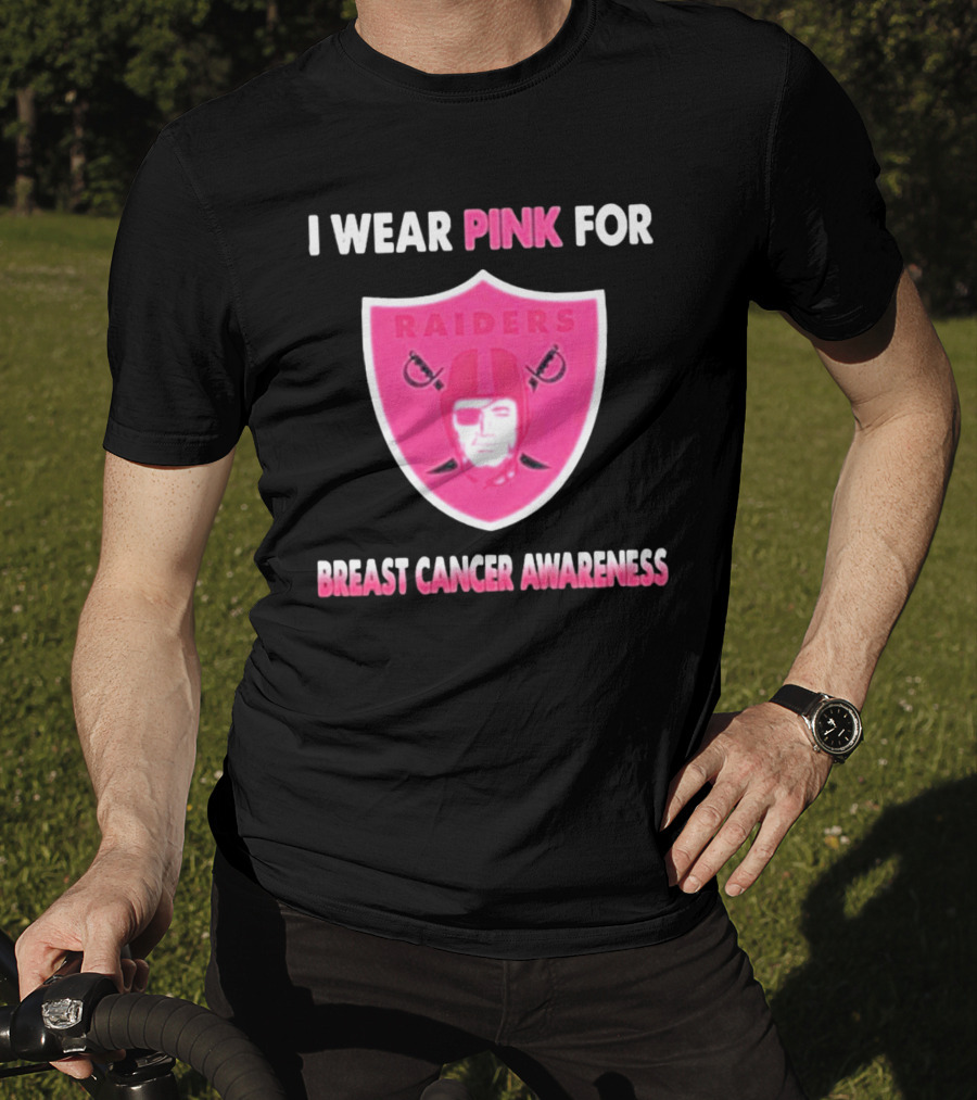 Las Vegas Raiders I Wear Pink For Breast Cancer Awareness T-Shirt