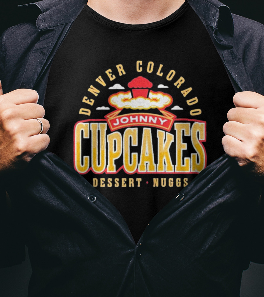 Denver Colorado Johnny Cupcakes Dessert Nuggs T-Shirt