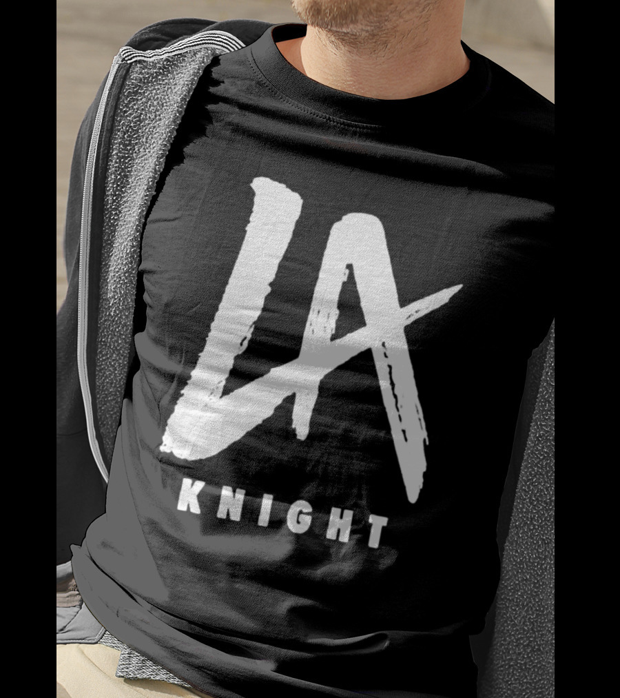 LA Knight Black Handwritten T-Shirt