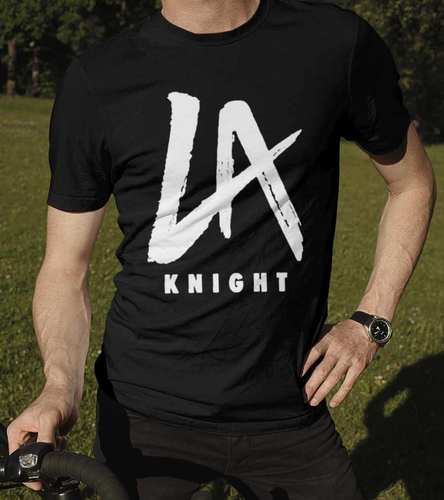 LA Knight Black Handwritten T-Shirt