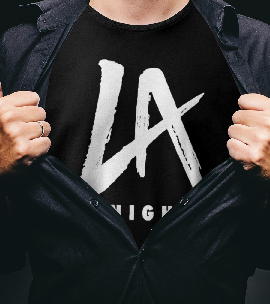 LA Knight Black Handwritten T-Shirt