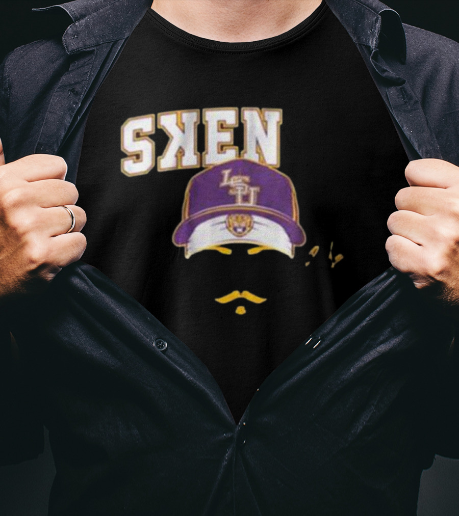 LSU Baseball Paul Skenes Stache Cap T-Shirt