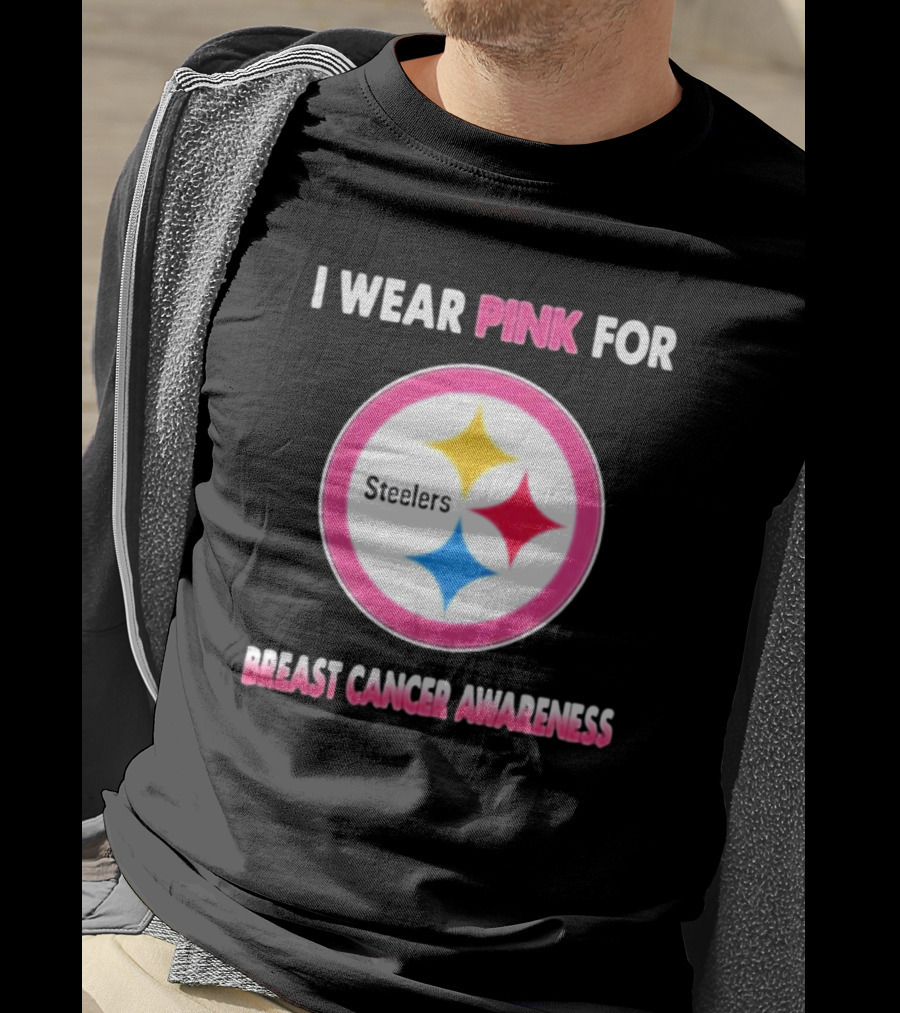 Pittsburgh Steelers I Wear Pink For Breast Cancer Awareness T-Shirt