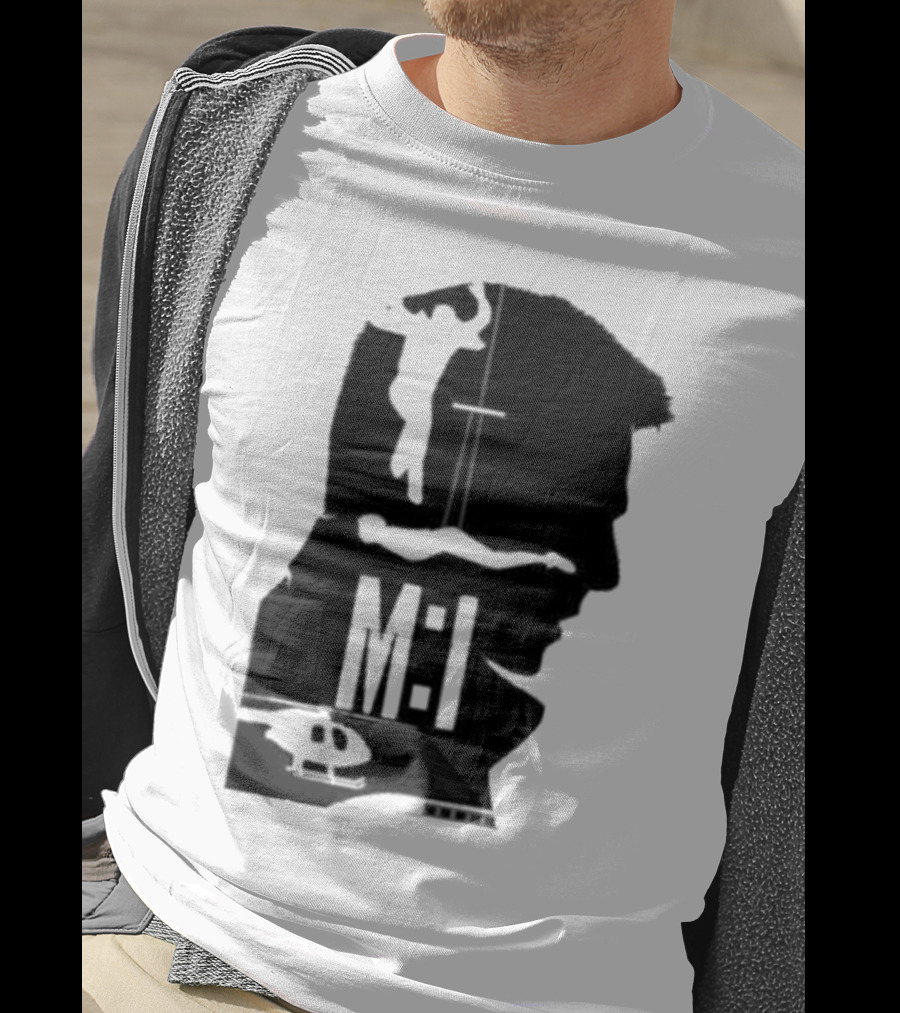 Mission Impossible Series MI Essential Silhouette And Helicopter Scene T-Shirt
