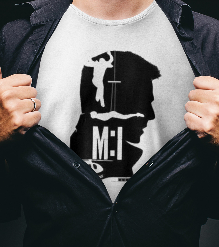 Mission Impossible Series MI Essential Silhouette And Helicopter Scene T-Shirt