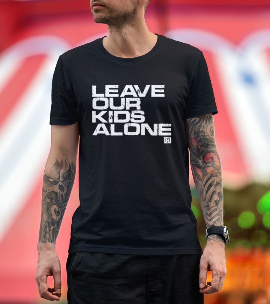 David J Harris Jr Leave Our Kids Alone Text with H T-Shirt