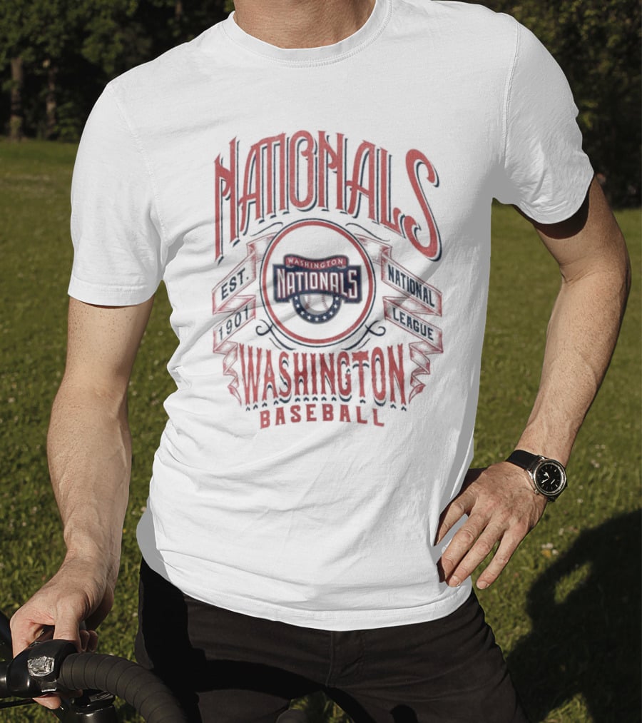 Washington Nationals National League Baseball Est 1901 Rucker Collection Distressed Rock T-Shirt