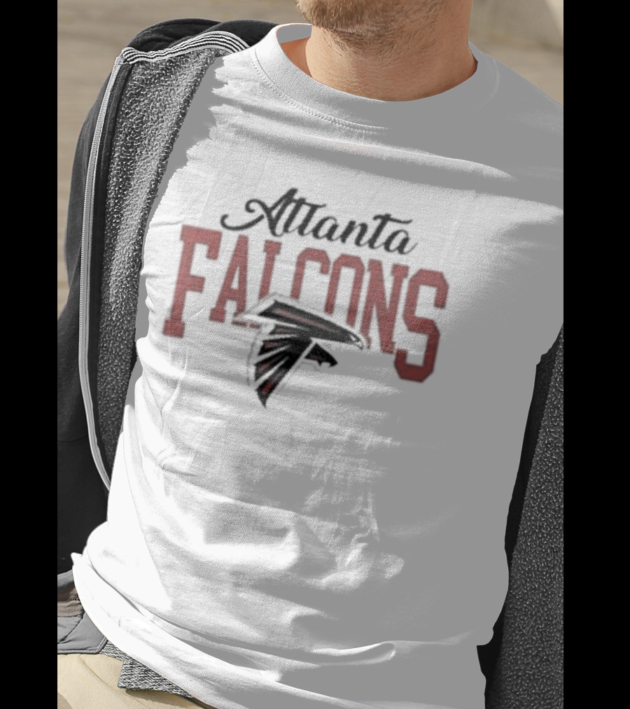 Atlanta Falcons Red Text With Iconic Falcon Emblem T-Shirt
