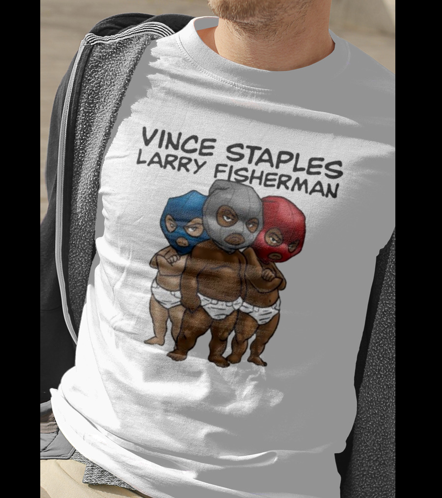 Vince Staples Larry Fisherman Stolen Youth Mixtape Luchador Masked Babies T-Shirt